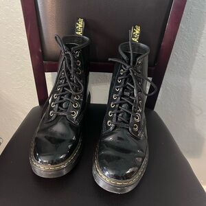 Dr. Martens Shiny Black Women's Combat Boots